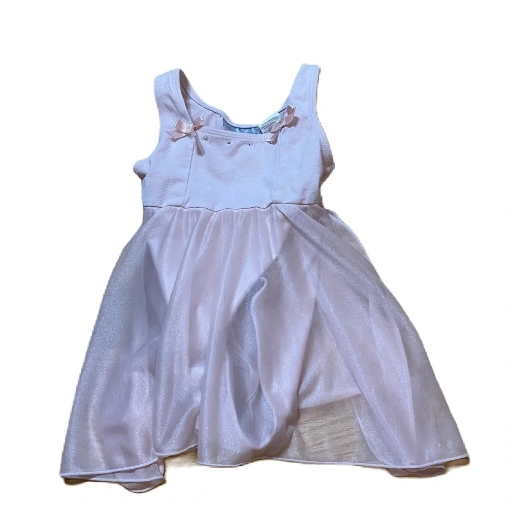 Freestyle Danskin Pink Tutu 4/5 Bodysuit Ballet Skirt Leotard
